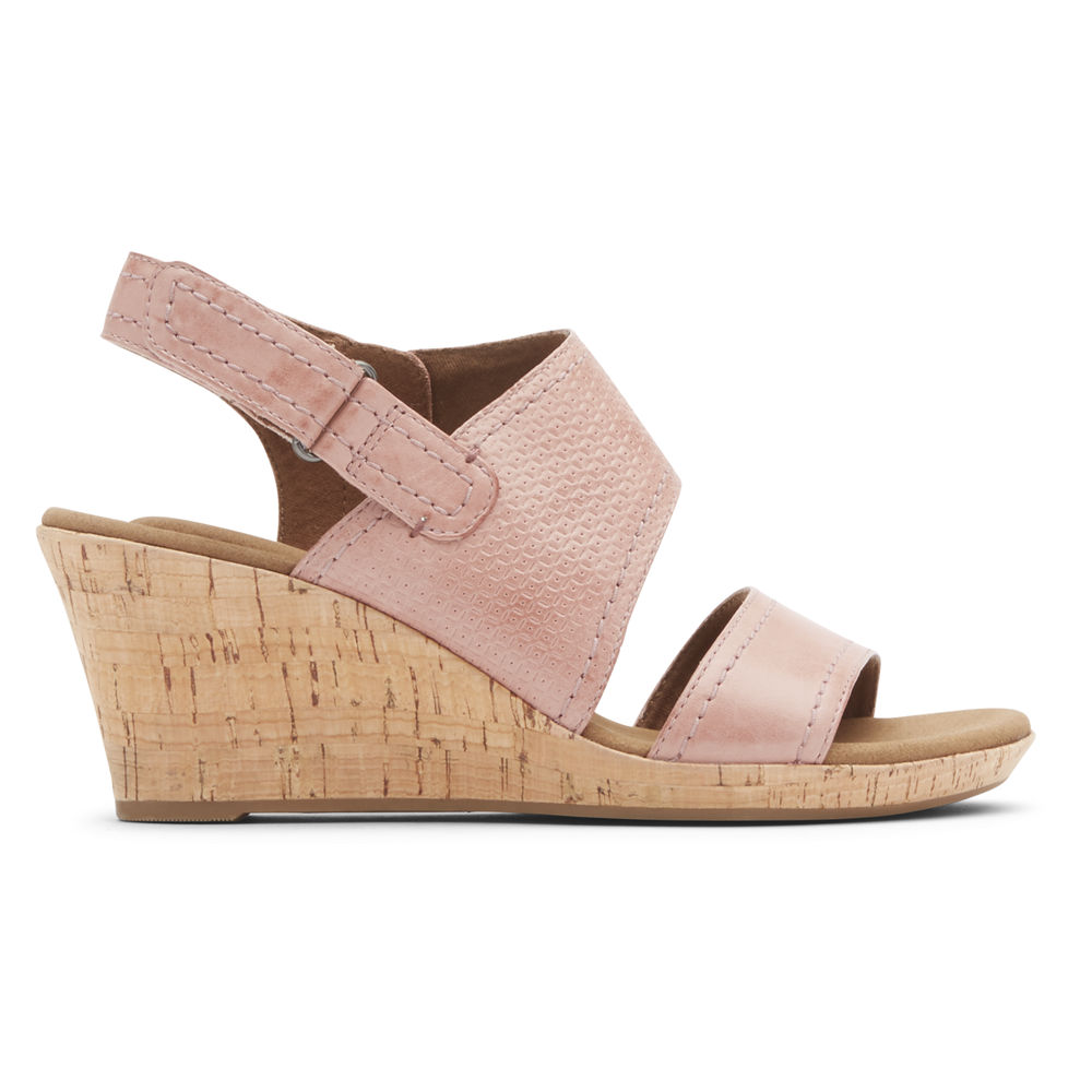 Sandalias Rockport Mujer Mexico - Briah Asymmetrical 2-Piece Rosas - KMWFG1083